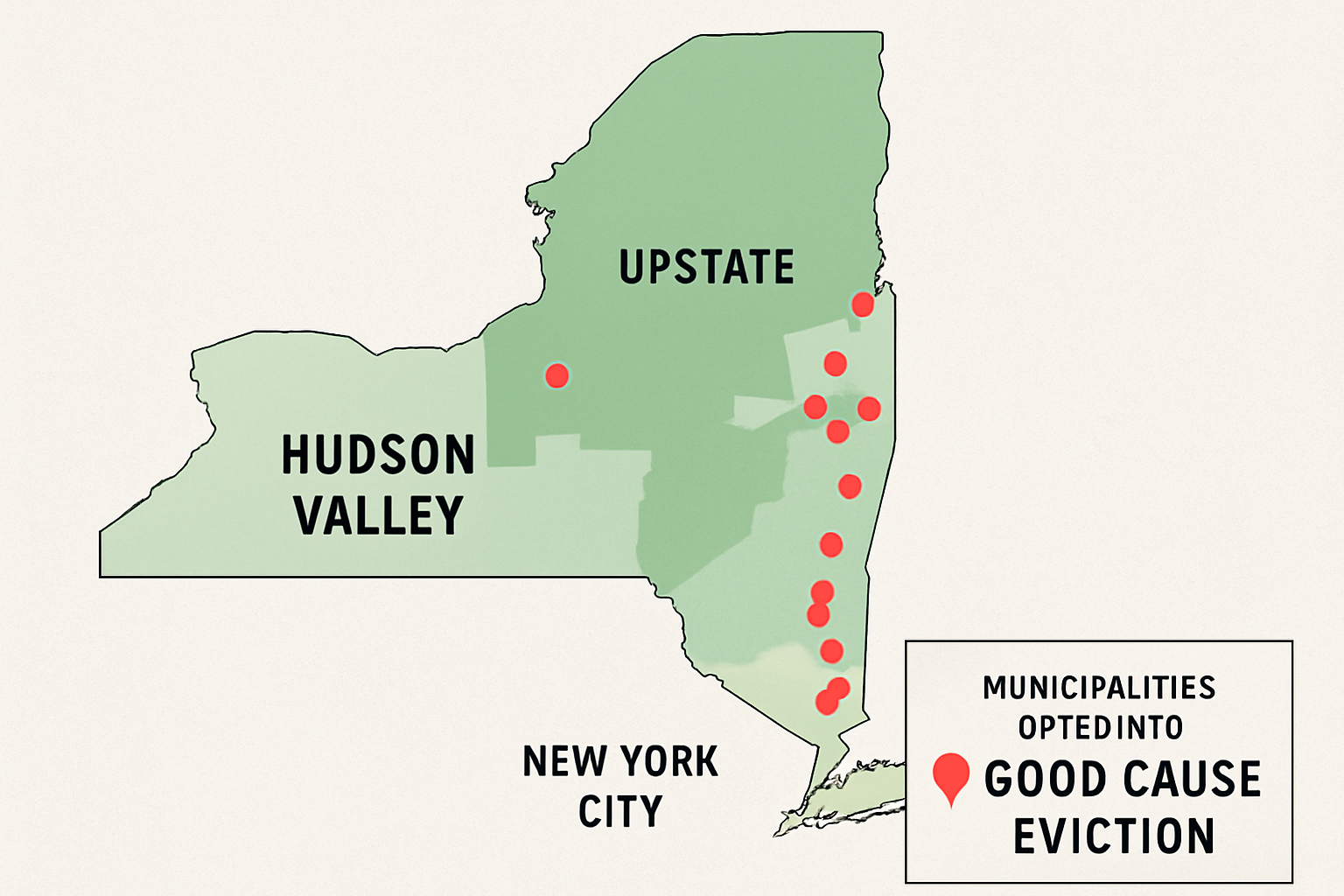 Good Cause Eviction Opt-In Tracker: Which NY Towns Have Adopted the Law