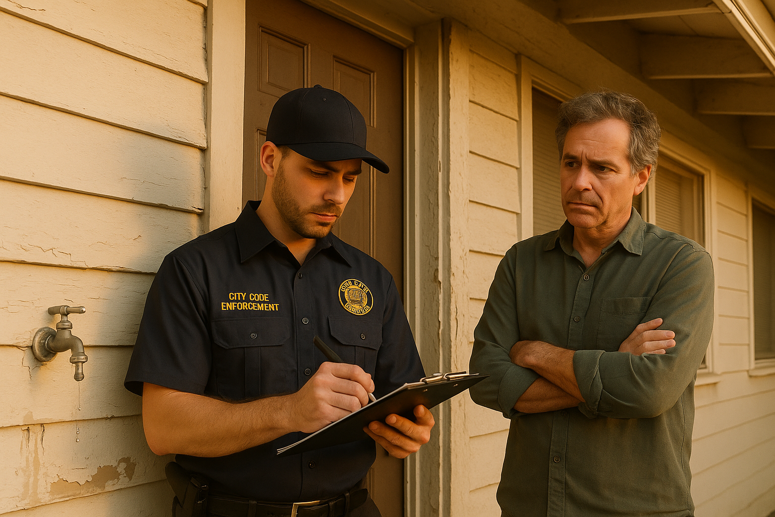 Code enforcement inspector at California rental property